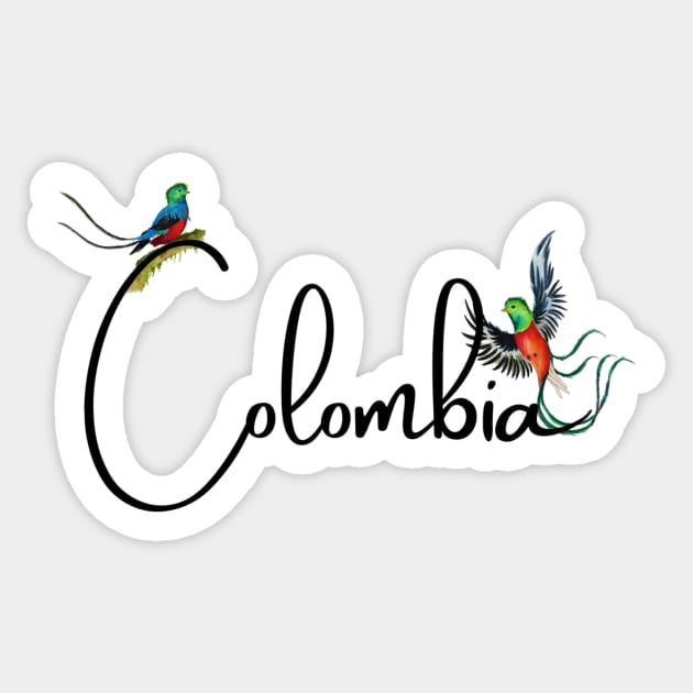 Medellin Colombia Quetzal Sticker for Tourists Sticker by julyperson